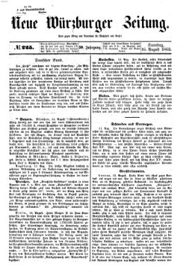 Neue Würzburger Zeitung Samstag 16. August 1862