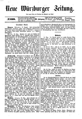 Neue Würzburger Zeitung Samstag 30. August 1862