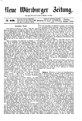 Neue Würzburger Zeitung Dienstag 9. September 1862
