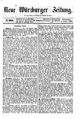 Neue Würzburger Zeitung Donnerstag 4. Dezember 1862