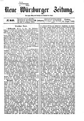 Neue Würzburger Zeitung Dienstag 16. Dezember 1862