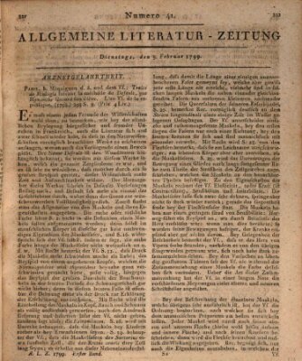 Allgemeine Literatur-Zeitung (Literarisches Zentralblatt für Deutschland) Dienstag 5. Februar 1799
