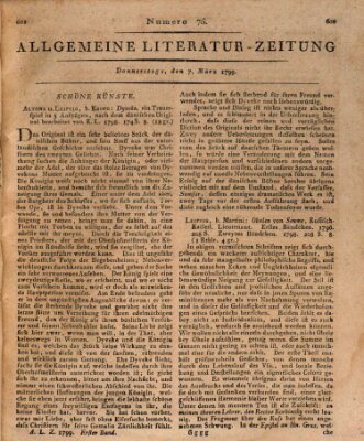 Allgemeine Literatur-Zeitung (Literarisches Zentralblatt für Deutschland) Donnerstag 7. März 1799