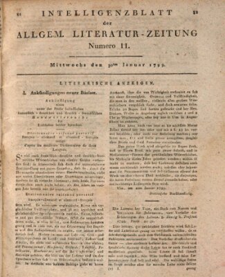Allgemeine Literatur-Zeitung (Literarisches Zentralblatt für Deutschland) Mittwoch 30. Januar 1799