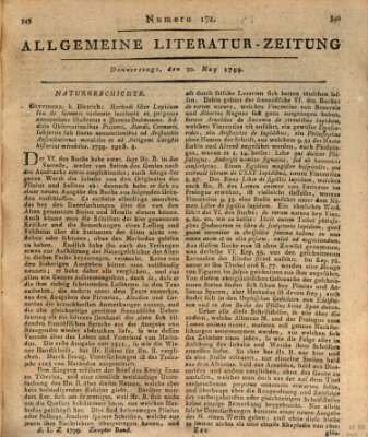 Allgemeine Literatur-Zeitung (Literarisches Zentralblatt für Deutschland) Donnerstag 30. Mai 1799