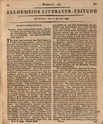 Allgemeine Literatur-Zeitung (Literarisches Zentralblatt für Deutschland) Mittwoch 12. Juni 1799