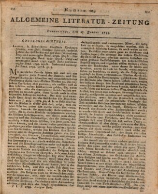 Allgemeine Literatur-Zeitung (Literarisches Zentralblatt für Deutschland) Donnerstag 27. Juni 1799