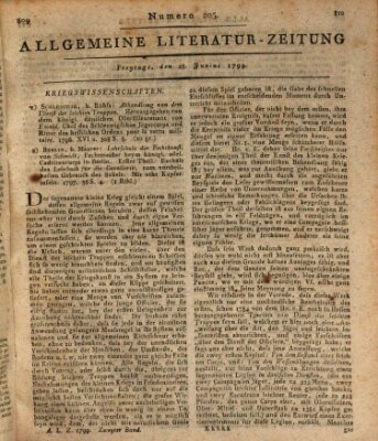 Allgemeine Literatur-Zeitung (Literarisches Zentralblatt für Deutschland) Freitag 28. Juni 1799