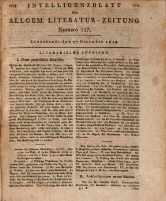 Allgemeine Literatur-Zeitung (Literarisches Zentralblatt für Deutschland) Samstag 7. Dezember 1799