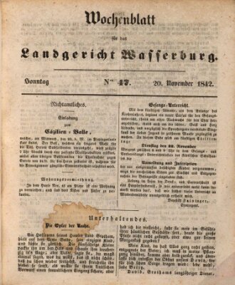 Wochenblatt für das Landgericht Wasserburg (Wasserburger Wochenblatt)