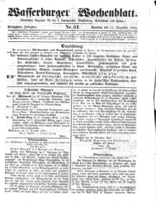 Wasserburger Wochenblatt Sonntag 17. Dezember 1854