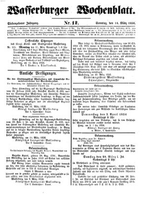 Wasserburger Wochenblatt Sonntag 16. März 1856