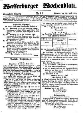 Wasserburger Wochenblatt Sonntag 13. Juli 1856