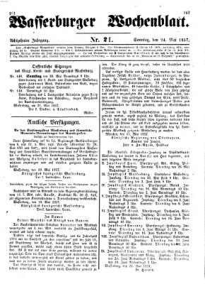 Wasserburger Wochenblatt Sonntag 24. Mai 1857