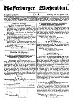 Wasserburger Wochenblatt Sonntag 17. Januar 1858