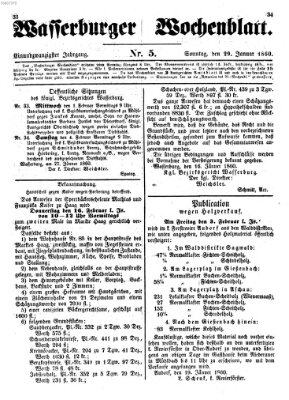 Wasserburger Wochenblatt Sonntag 29. Januar 1860