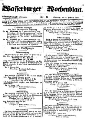 Wasserburger Wochenblatt Sonntag 9. Februar 1862