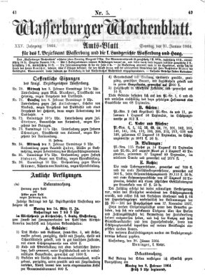 Wasserburger Wochenblatt Sonntag 31. Januar 1864