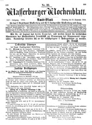 Wasserburger Wochenblatt Sonntag 25. September 1864