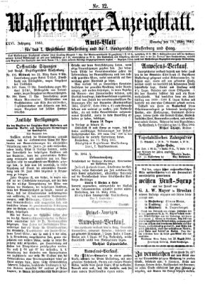 Wasserburger Anzeigblatt (Wasserburger Wochenblatt) Sonntag 19. März 1865