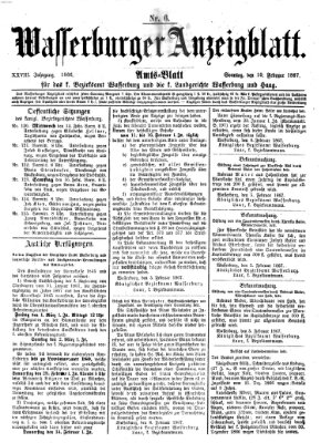 Wasserburger Anzeigblatt (Wasserburger Wochenblatt) Sonntag 10. Februar 1867