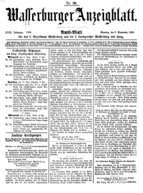 Wasserburger Anzeigblatt (Wasserburger Wochenblatt) Sonntag 6. September 1868