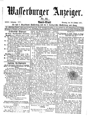 Wasserburger Anzeiger (Wasserburger Wochenblatt) Sonntag 29. Oktober 1871