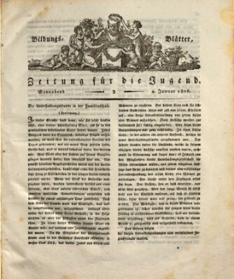 Bildungsblätter oder Zeitung für die Jugend Samstag 4. Januar 1806