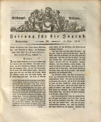 Bildungsblätter oder Zeitung für die Jugend Donnerstag 26. Juni 1806