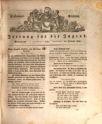Bildungsblätter oder Zeitung für die Jugend Samstag 23. Januar 1808