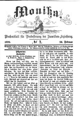 Katholische Schulzeitung (Bayerische Schulzeitung) Mittwoch 16. Februar 1870