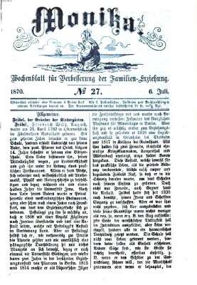 Katholische Schulzeitung (Bayerische Schulzeitung) Mittwoch 6. Juli 1870
