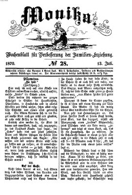 Katholische Schulzeitung (Bayerische Schulzeitung) Mittwoch 13. Juli 1870