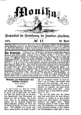 Katholische Schulzeitung (Bayerische Schulzeitung) Mittwoch 26. April 1871