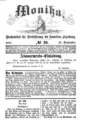 Katholische Schulzeitung (Bayerische Schulzeitung) Mittwoch 27. September 1871