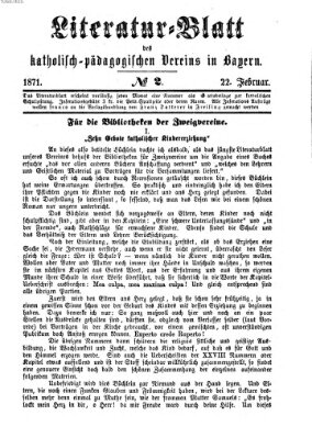 Katholische Schulzeitung (Bayerische Schulzeitung) Mittwoch 22. Februar 1871