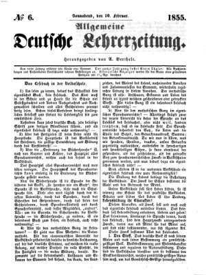 Allgemeine deutsche Lehrerzeitung Samstag 10. Februar 1855
