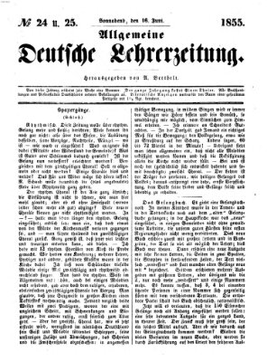 Allgemeine deutsche Lehrerzeitung Samstag 16. Juni 1855