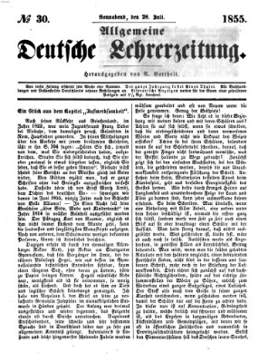 Allgemeine deutsche Lehrerzeitung Samstag 28. Juli 1855
