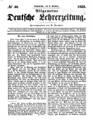 Allgemeine deutsche Lehrerzeitung Samstag 6. Oktober 1855