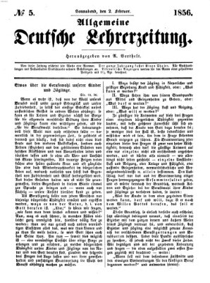 Allgemeine deutsche Lehrerzeitung Samstag 2. Februar 1856