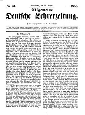 Allgemeine deutsche Lehrerzeitung Samstag 23. August 1856