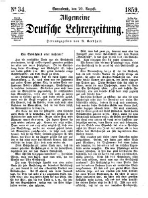 Allgemeine deutsche Lehrerzeitung Samstag 20. August 1859