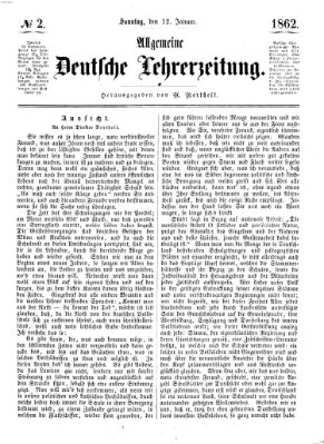 Allgemeine deutsche Lehrerzeitung Sonntag 12. Januar 1862