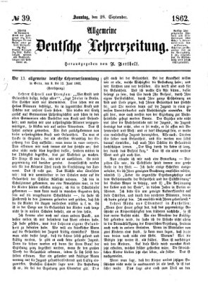 Allgemeine deutsche Lehrerzeitung Sonntag 28. September 1862