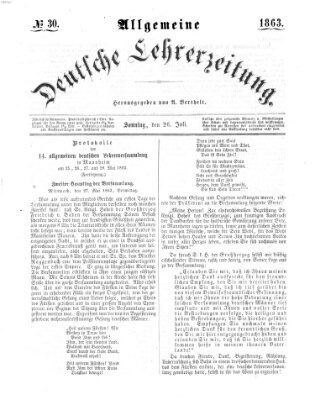 Allgemeine deutsche Lehrerzeitung Sonntag 26. Juli 1863