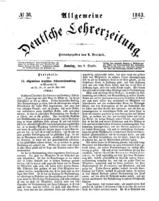 Allgemeine deutsche Lehrerzeitung Sonntag 6. September 1863