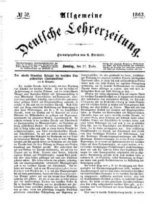 Allgemeine deutsche Lehrerzeitung Sonntag 27. Dezember 1863
