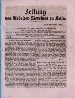 Zeitung des Arbeiter-Vereines zu Köln