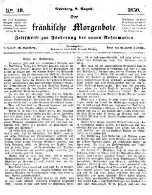 Der Fränkische Morgenbote Donnerstag 8. August 1850